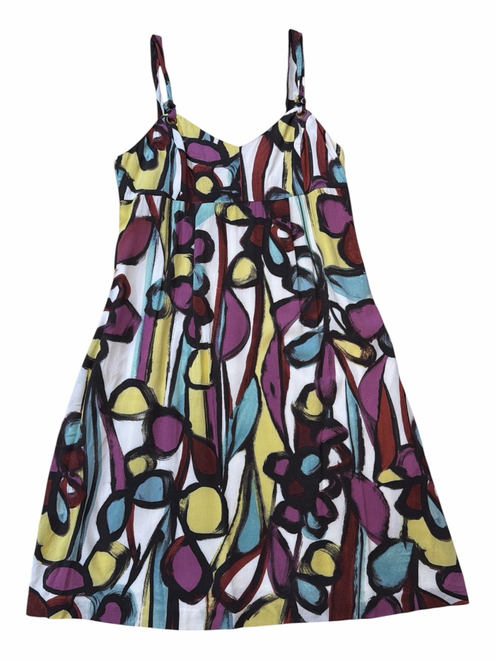 Tabitha by Anthropologie 60s Retro Watercolor Pop Art Dress
